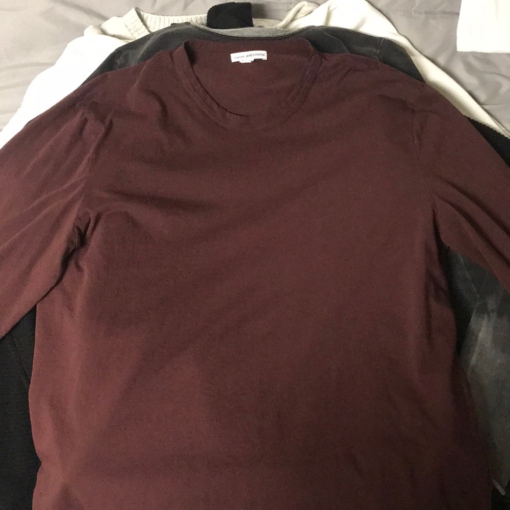 James Perse burgundy sweater